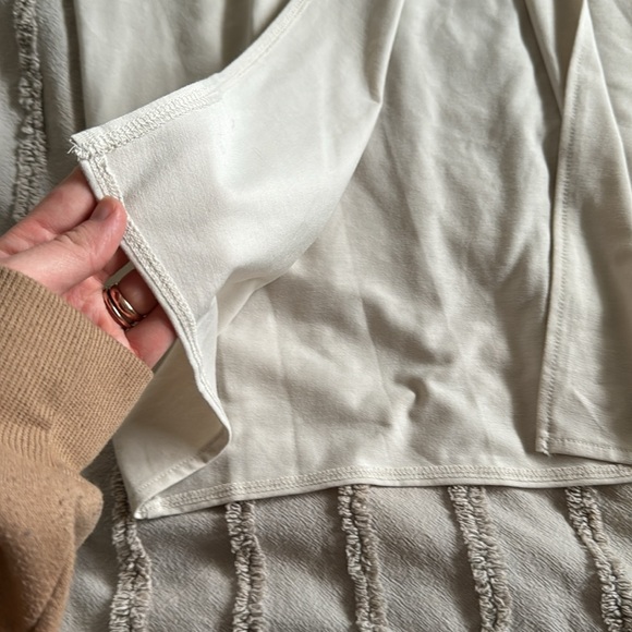 NWT! Open Edit Nordstrom Runched Knit Midi Skirt in Grey Moonbeam - Picture 4 of 6